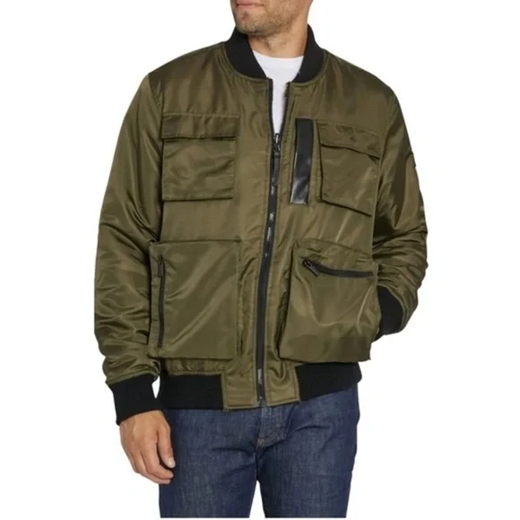 NWT- Waterproof Reversible Field Jacket Military Green and Camo Sherpa - Picture 4 of 8